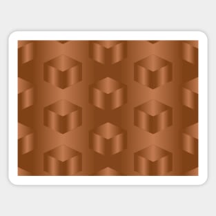 Brown cubes Sticker